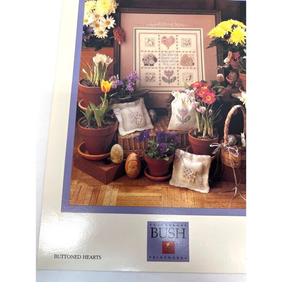 Butttoned Hearts Counted Cross Stitch Pattern By Shepherds Bush Printworks - Picture 2 of 3
